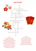 Aperçu - Feuilles d'exercices - Nouvel An lunaire – Mots croisés avec corrigé pour le primaire - Page 1