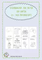 Vorschau - Mal- und Bastelvorlagen - Malbücher dreifach differenziert: Der Garten - Deckblatt
