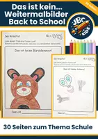 Vorschau - Arbeitsblätter - Kreativzeit: Weitermalbilder Das ist kein... Back to School Schulstart - Deckblatt