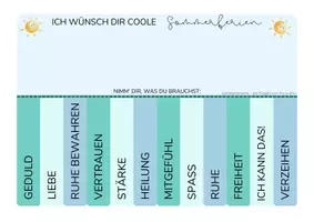 Vorschau - Anderer Materialtyp - Nimm dir was du brauchst - Wünsche für die Ferien - Seite 1