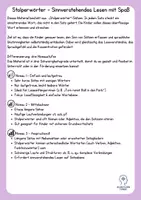 Vorschau - Arbeitsblätter - Stolperwörter – Sinnverstehendes Lesen mit Spaß! - Seite 1