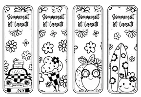 Vorschau - Mal- und Bastelvorlagen - Sommer | Lesezeichen zum Ausmalen - Seite 3