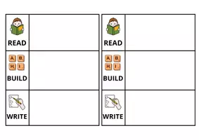 Vista previa - Refuerzo / NEE / Materiales de apoyo - Read-Build-Write (Práctica de lectoescritura en inglés) - página 1