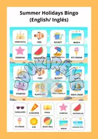 Vista previa - Tarjetas / Manipulativos - Summer Holidays Bingo (English / Inglés) - Portada