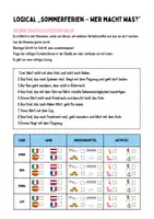 Vorschau - Arbeitsblätter - Logical Sommerferien: Wer macht was? - Seite 1