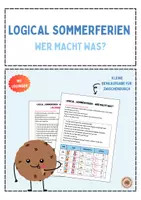 Vorschau - Arbeitsblätter - Logical Sommerferien: Wer macht was? - Deckblatt