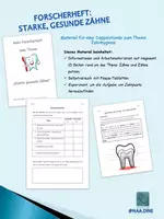 Vorschau - Arbeitsblätter - Zahngesundheit - Deckblatt