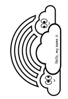 Vorschau - Mal- und Bastelvorlagen - Namensschilder Türschilder / Dekoration / Regenbogen Englisch / Klasse 4,5,6 - Seite 3