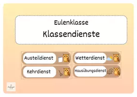 Vorschau - Anderer Materialtyp - Klassendienste_Eulenklasse - Deckblatt