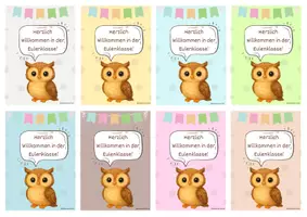Vorschau - Anderer Materialtyp - Willkommenskärtchen_Eulenklasse - Seite 2