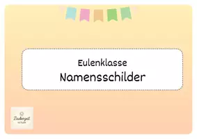 Vorschau - Anderer Materialtyp - Namensschilder_Eulenklasse - Deckblatt
