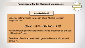 Vorschau - Arbeitsblätter - Rechenrezept und Übungsaufgaben zum Massenwirkungsgesetz - Seite 1
