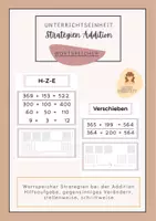 Vorschau - Poster - Wortspeicher Halbschriftliche Addition I Hilfsaufgabe, gegensinniges Verändern I schrittweise I stellenweise - Deckblatt