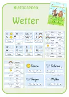 Vorschau - Fördermaterial/Inklusion - Klettmappen: Wetter (vom Bild zum Wort) - Deckblatt