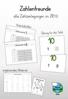Vorschau - Arbeitsblätter - Zahlenfreunde - alle Zahlzerlegungen im Zahlenraum 10 - Deckblatt