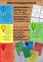 Vorschau - Mal- und Bastelvorlagen - Abschiedsgeschenk Heißluftballon (Lehrerwechsel/Schulwechsel) - Deckblatt