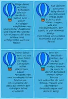 Vorschau - Mal- und Bastelvorlagen - Abschiedsgeschenk Heißluftballon (Lehrerwechsel/Schulwechsel) - Seite 1
