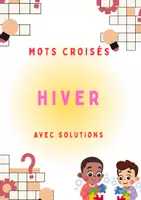 Aperçu - Feuilles d'exercices - L’hiver – Mots croisés avec corrigé pour le primaire (CP à CM1) - Page de couverture