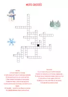 Aperçu - Feuilles d'exercices - L’hiver – Mots croisés avec corrigé pour le primaire (CP à CM1) - Page 1