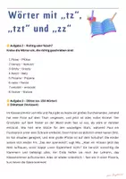Vorschau - Arbeitsblätter - Wörter mit „tz“, „tzt“ und „zz“; Klasse 2 und 3, Rechtschreibung - Seite 2