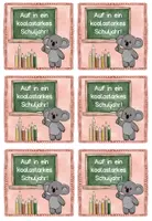 Vorschau - Bildkarten - Grußkarten Koalaklasse – Klassentier Koala zu Ostern, Weihnachten, Halloween, Neujahr & Ferien - Seite 2