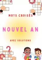 Aperçu - Feuilles d'exercices - Nouvel An – Mots croisés avec corrigé pour le primaire (CP à CM1) - Page de couverture