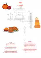 Aperçu - Feuilles d'exercices - Thanksgiving – Mots croisés avec corrigé pour le primaire (CP à CM1) - Page 1