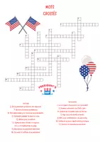 Aperçu - Feuilles d'exercices - Presidents’ Day – Mots croisés avec corrigé pour le primaire - Page 1