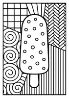 Vorschau - Mal- und Bastelvorlagen - Eis im Pop Art Stil als kreatives Kunstprojekt - Seite 3