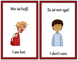 Vorschau - Poster - Deutsch - English: 14 Bildkarten: Haben Expresssions/Emotionen (DaF) - Deckblatt