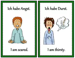 Vorschau - Poster - Deutsch - English: 14 Bildkarten: Haben Expresssions/Emotionen (DaF) - Seite 1