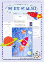 Vorschau - Mal- und Bastelvorlagen - Fertige Kunststunde: Eine kreative Reise ins Weltall - Seite 1