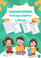 Vorschau - Arbeitsblätter - Lesen und verstehen: Geschichten über Ferien (Sommer), 2. Klasse - Deckblatt