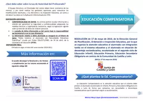 Vista previa - Tarjetas / Manipulativos - Díptico sobre Educación Compensatoria - página 1