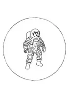 Vorschau - Mal- und Bastelvorlagen - runde Prickelbilder / Fensterbilder Thema Astronauten - Grundschule - Bastelvorlagen - Seite 3