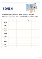 Vorschau - Stationenlernen - Wortarten: Nomen Übungen Klasse 2–3 / Großschreibung, Artikel, Deklination, Lückentexte + Lösungen - Seite 3