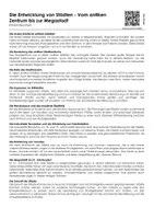 Vorschau - Arbeitsblätter - Die Entwicklung von Städten - Vom antiken Zentrum bis zur Megastadt (Infotext und Übungen) - Deckblatt