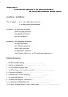 Vorschau - Arbeitsblätter - AB zu Verben und Adjektiven in der deutschen Sprache, die schnell vertauscht werden können - Deckblatt
