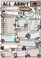 Vorschau - Arbeitsblätter - Steckbrief auf Englisch für Klasse 7–9, Kennenlernen und Schulstart - Seite 1