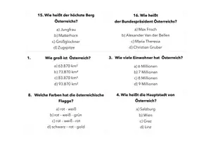 Vorschau - Stationenlernen - Karten- Quiz-Österreich - Seite 1