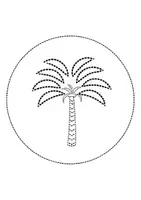 Vorschau - Arbeitsblätter - runde Prickelbilder / Fensterbilder Thema Palmen - Grundschule - Bastelvorlagen - Seite 3