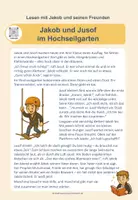 Vorschau - Mal- und Bastelvorlagen - Jakob im Hochseilgarten – Lesegeschichte über Zusammenhalt - Deckblatt