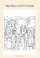 Vorschau - Mal- und Bastelvorlagen - Muna, Samira und der laute Donner - Lesegeschichte über Mut - Seite 2