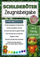 Vorschau - Anderer Materialtyp - Zeugnisbeigabe für die Schildkrötenklasse Klassentier Schildkröte - Deckblatt