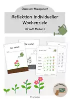 Vorschau - Anderer Materialtyp - Reflexion individueller Wochenziele - Growth Mindset - Deckblatt