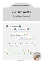 Vorschau - Präsentationen/Tafelbilder - Ziel der Woche, Growth Mindset - Visualisierung - Deckblatt