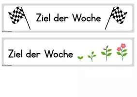 Vorschau - Präsentationen/Tafelbilder - Ziel der Woche, Growth Mindset - Visualisierung - Seite 1