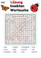 Vorschau - Spiele - Wortsuchspiel/Wortsuche/Suchsel Insekten (Grundschule) - 4 Varianten - Seite 3