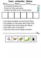 Vorschau - Spiele - Insekten Leserätsel - Lesen, schneiden, kleben - DaZ/DaF, Deutsch, Sachunterricht - Seite 3