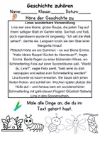 Vorschau - Mal- und Bastelvorlagen - Insekten Leseverstehen und Wortschatz - DaZ/DaF, Deutsch, Sachunterricht - Seite 1